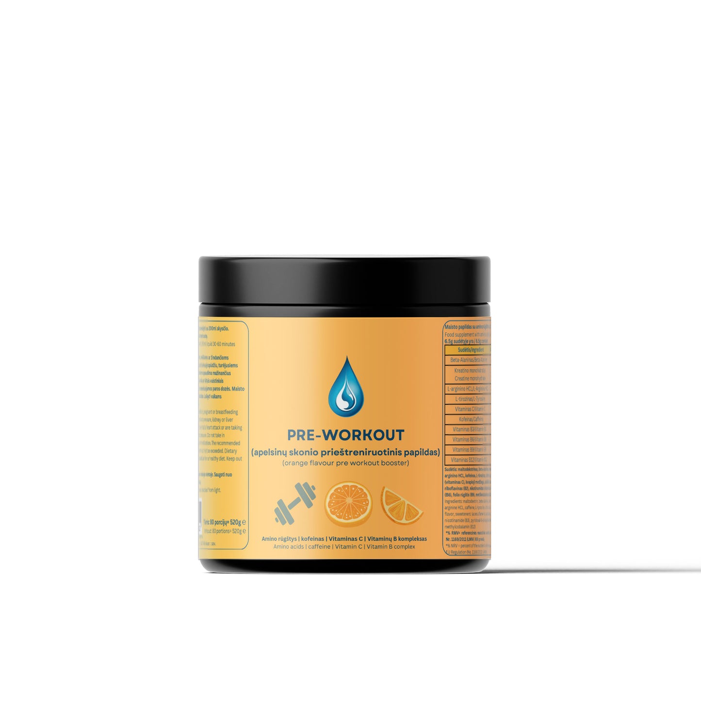 Pre-Workout Booster - Taste: Orange