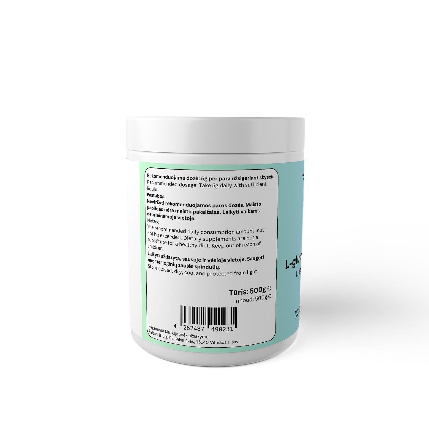 L-Glutamino Milteliai - 500 g