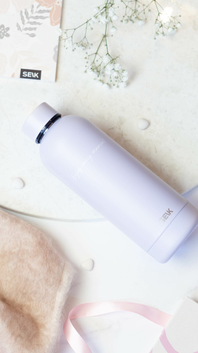 WATER BOTTLE/THERMOS – ENJOY EVERY MOMENT (LILAC) 500ML